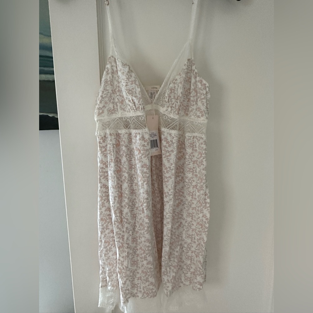 Eberjey Boho Paisley Chemise NWT Lace and Modal